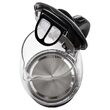 Fierbator electric cordless, Sticla 1.7l, putere 2200 W, filtru detasabil, cana gradata, lumina led