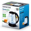 Fierbator electric cordless, Sticla 1.7l, putere 2200 W, filtru detasabil, cana gradata, lumina led