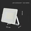 Proiector led, 100W, 4000K, IP65, 11500 lm, Alb, 291 x 240 x 30mm, cip samsung