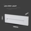 Aplica led pentru scari, 50 lm, 3 W, Lumina neutra, 230 x 80 x 28 mm
