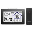 Statie meteo de interior/exterior, Temperatura si Umiditate, Prognoza meteo, 39x100x23 mm, Negru