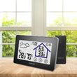 Statie meteo de interior/exterior, Temperatura si Umiditate, Prognoza meteo, 39x100x23 mm, Negru