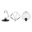 Mixer cu bol Teesa 1400 W, 6 viteze, Mecanism de înclinare automata, Funcția de impuls, Negru