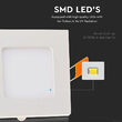 Plafoniera led patrata incorporabila 6W, 6400k alb rece, 120x120 mm, Aluminiu, 490 lm