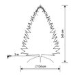 Brad artificial cu suport metalic si iluminare 650 x LED, Inaltime 240 cm, Diametru 134 cm, Verde