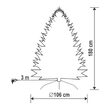 Brad artificial cu suport metalic si iluminare 350 x LED, Inaltime 180 cm, Diametru 106 cm, Verde