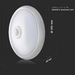 Plafoniera led cu senzor de miscare, lumina rece 6400K, 900 lm, 12 W, 220-240V
