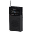 Mini radio portabil AM/FM, Antena telescopica, 2xAAA, Negru
