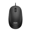 Mouse USB, cu fir, Philips, Rezoluție senzor 1200 DPI, 3 butoane, Negru