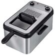 Friteuza inox 2200 W, capacitate 3.2 l, maner detasabil