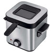 Friteuza cu ulei, Inox, 900 W, capacitate 1.5 l, maner detasabil, 210 x 270 x x 220 mm