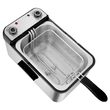 Friteuza inox 2200 W, capacitate 3.2 l, maner detasabil