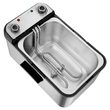 Friteuza inox 2200 W, capacitate 3.2 l, maner detasabil