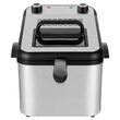 Friteuza inox 2200 W, capacitate 3.2 l, maner detasabil