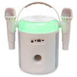 Boxa Karaoke cu 2 microfoane wireless, BT/USB/MSD/AUX, 120 W, 260 x 270 x 220 mm, 7 efecte iluminare