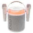 Boxa Karaoke cu 2 microfoane wireless, BT/USB/MSD/AUX, 120 W, 260 x 270 x 220 mm, 7 efecte iluminare
