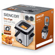 Friteuza cu ulei, Inox, 900 W, capacitate 1.5 l, maner detasabil, 210 x 270 x x 220 mm