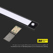 Aplica led cu senzor de miscare pentru dressing, 2.5W, 3000K, IP20, Negru, alimentare USB