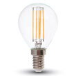 Bec led filament, P45, E14, putere 6W, 130Lm/W, 6500K Alb rece