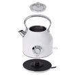 Fierbator electric cu termometru, 1.7 l, Inox, Alb, 2200 W, Retro design