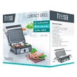 Gratar electric Inox 1500 W, Placi detasabile, Senzor automat pentru gatit, termostat cu buton de reglare