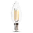 Bec led cu filament, tip lumanare, E14, Dimabil, 4W, 3000K