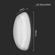 Plafoniera led cu senzor miscare, Interior/Exterior IP65, Culoare lumina 3 in 1, 2600 lm, 20 W, dimensiune 320 x 100 mm, Alba, Rotunda
