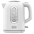 Fierbator electric cordless, Inox/Plastic, Capacitate 1.7 l, Alb, putere 2200 W, Indicator de temperatura, filtru anti-calcar
