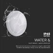 Plafoniera led cu senzor miscare, Interior/Exterior IP65, Culoare lumina 3 in 1, 2600 lm, 20 W, dimensiune 320 x 100 mm, Alba, Rotunda