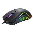 Mouse gaming cu fir, lumina led, 7 butoane, Rezoluție 6400 dpi, USB 2.0
