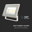 Proiector led 20W, 1650 lm, 4000K, IP65, aluminiu, 120 x 27 x 105 mm, Alb