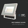 Proiector led 50 W, 6400K, IP65, 4300 lm, Aluminiu, Alb, dimensiuni 180 x 27 x 150 mm