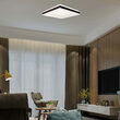 Plafoniera patrata cu led dimmabil, lumina naturala 4000K, 2450 lm, Negru/Alb, 24 W, dimensiune 400x400 mm
