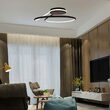 Plafoniera led, Lumina naturala 4000K, 2560 lm, Alb/Negru, 24W, IP20, diametru 25 cm