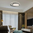 Plafoniera led, Lumina naturala 4000K, 2560 lm, Alb/Negru, 24W, IP20, diametru 30 cm