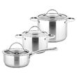 Set 3 oale Inox 1/3/6 l, capac sticla, Scală de măsurare în interior