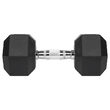 Set 2 gantere din fonta cauciucata 2 x 15 Kg