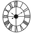 Ceas metalic de perete, Vivatechnixx mecanism quartz, diametru 60 cm, Negru, 1 x AA