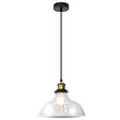 Pendul tavan metal/sticla, fara bec, E27, dimensiune 245 x 230 x 1100 mm