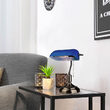 Lampa de birou Clasic Blue E27, 180 x 260 x H360 mm, Sticla/Metal, max 60W