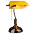 Lampa de birou Clasic Yellow E27, 180 x 260 x H360 mm, Sticla/Metal, max 60W