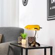Lampa de birou Clasic Yellow E27, 180 x 260 x H360 mm, Sticla/Metal, max 60W