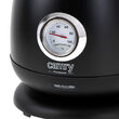 Fierbator electric cu termometru, Inox, capacitate 1.7 l, putere 2200 W, Negru