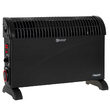 Convector electric negru, Termostat, 3 trepte de putere 750 / 1250 / 2000 W, Lungime cablu de alimentare 150 cm