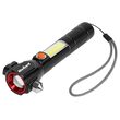 Lanterna cu led multifunctionala, Acumulator, 285 lm, Aluminiu, Ciocan de urgenta, IP20