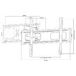Suport TV 40 kg, Mobil, diagonala 37-70 inch, Standard VESA max 600 x 400 mm, Otel, Distanta perete 74 mm