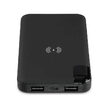 Powerbank cu stand de incarcare, Wireless 8000mAh, 2x USB, USB-C, Negru, 2.1 A, 5 W