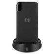 Powerbank cu stand de incarcare, Wireless 8000mAh, 2x USB, USB-C, Negru, 2.1 A, 5 W