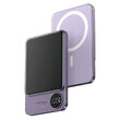 Powerbank Ultra Slim cu incarcare inductiva, Wireless 5000mAh, 2x USB, USB-C, Mov, 3 A, 20 W