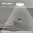 Plafoniera led cu senzor de miscare, Interior/Exterior IP44, 4000K, 3000 lm, 30 W, dimensiune 420 x 65 mm, Alba